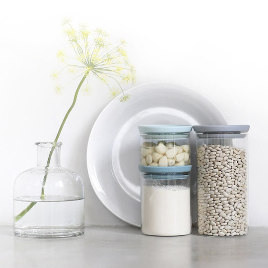 Zestaw 3 szklanych pojemników kuchennych