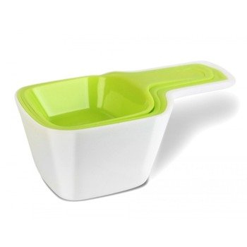 Zestaw miarek 4 szt. zielono-biały Livio