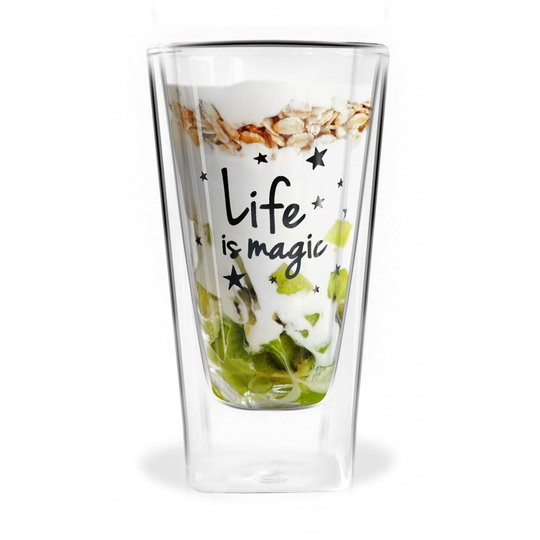 Szklanka wysoka z podwójną ścianką Vita Life is magic 300 ml