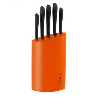 Komplet noży w bloku 5 szt. 100O pomarańczowy