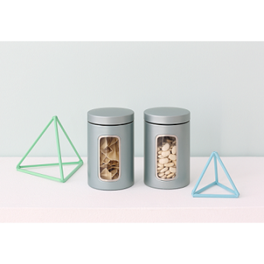 Pojemnik z okienkiem Metaliczny miętowy 1,4l 48 43 60 