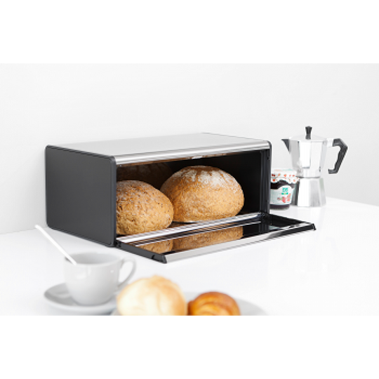 Chlebak prostokątny Stal matowa FPP/ czarny 29 91 86