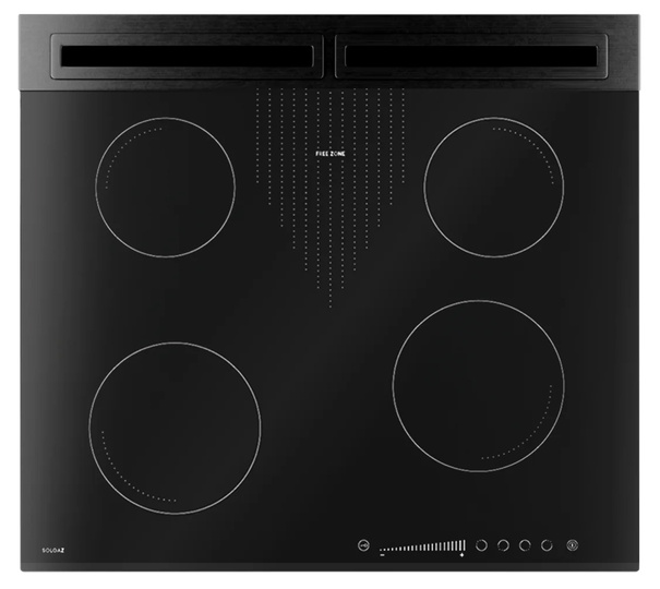 Solgaz PURE Classic Black 4+1 płyta gazowa bezpłomieniowa