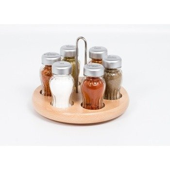 Przyprawnik obrotowy 6 el. jasne drewno 0551