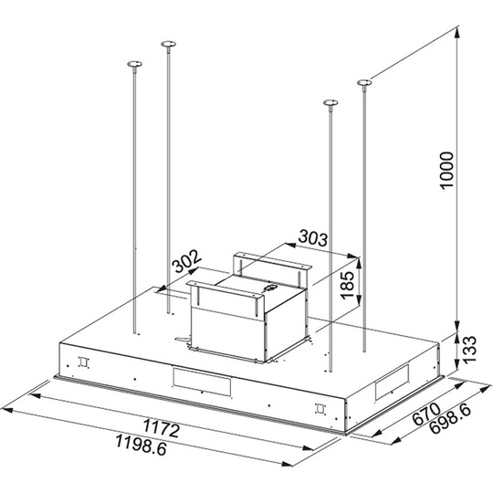 Franke okap sufitowy Maris Ceiling FCBI 1204 C X