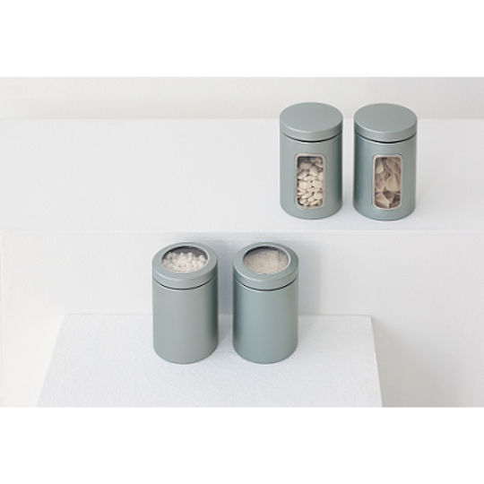 Pojemnik z okienkiem Metaliczny miętowy 1,4l 48 43 60 