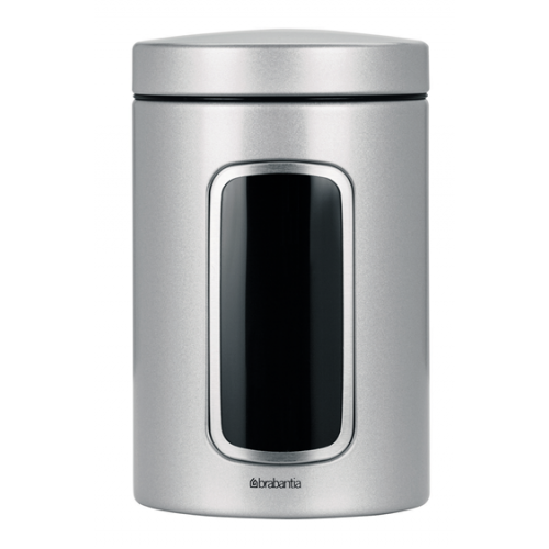 Pojemnik z okienkiem szary metaliczny 1,4 l 24 35 09