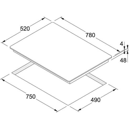 Franke płyta indukcyjna Crystal Black FH 774 2I 1 FLEXI T PWL czarne szkło