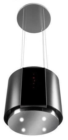 Okap VDB Isla Glass Black