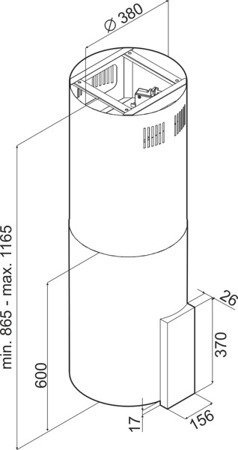 Okap VDB Tube Glass BLACK