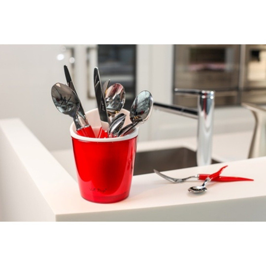 Ociekacz na sztućce Livio czerwony