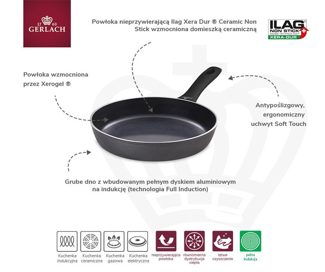 Patelnia CONTRAST PROCOAT 28 cm Gerlach 