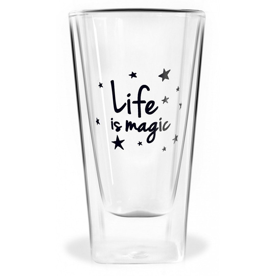 Szklanka wysoka z podwójną ścianką Vita Life is magic 300 ml