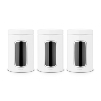 Pojemnik z okienkiem 3 szt. biały 15 12 24