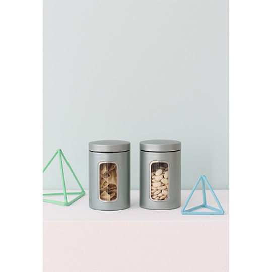 Pojemnik z okienkiem Metaliczny miętowy 1,4l 48 43 60 