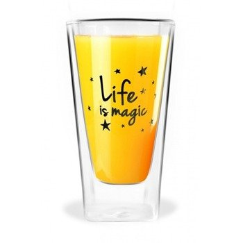 Szklanka wysoka z podwójną ścianką Vita Life is magic 300 ml